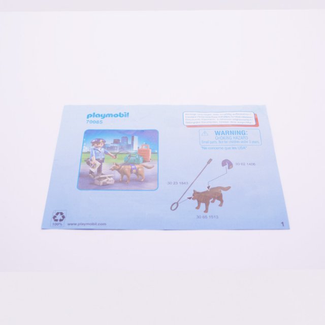 Playmobil 30820655 Handleiding - Set 70085 - Manual ,  groot uit papier in de kleur /. Geschikt vanaf 3+.