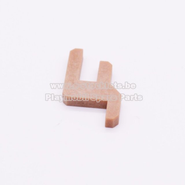Playmobil 3045095x Haken Vergrendeling Poort - Hooks Lock Doors ,  groot uit kunststof in de kleur l.bruin. Geschikt vanaf 3+.