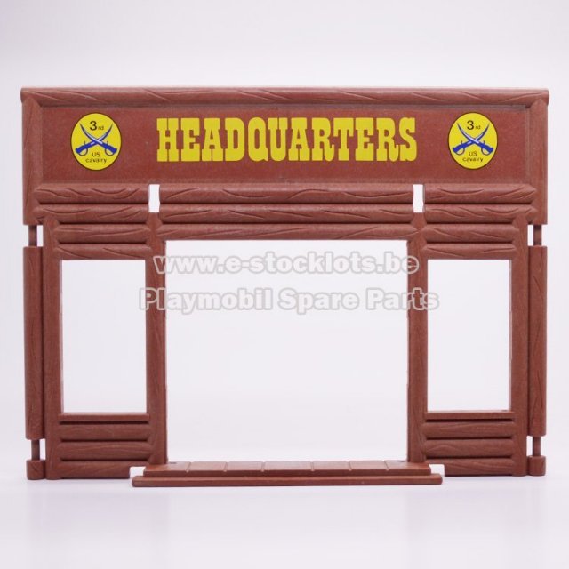 Playmobil 30027580 Voorgevel HQ - Front Wall HQ ,  groot uit kunststof in de kleur bruin. Geschikt vanaf 3+.