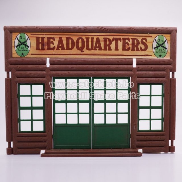 Playmobil 30027580 Voorgevel HQ Compleet - Front Wall HQ ,  groot uit kunststof in de kleur bruin. Geschikt vanaf 3+.