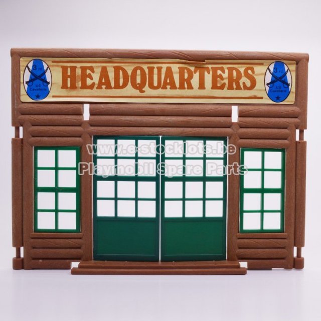 Playmobil 30027580 Voorgevel HQ Compleet - BL- Front Wall HQ ,  groot uit kunststof in de kleur bruin. Geschikt vanaf 3+.