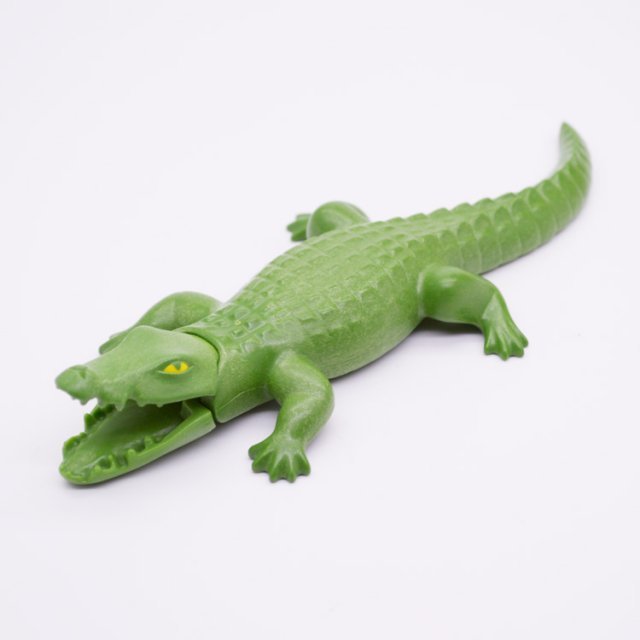 Playmobil 30667480 Krokodil Groen - Medium - Alligator Green ,  groot uit kunststof in de kleur groen. Geschikt vanaf 3+.