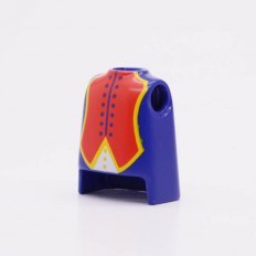 Playmobil 90010521 Torso Man Blauw m Rood - Torso Men Blue w Red
