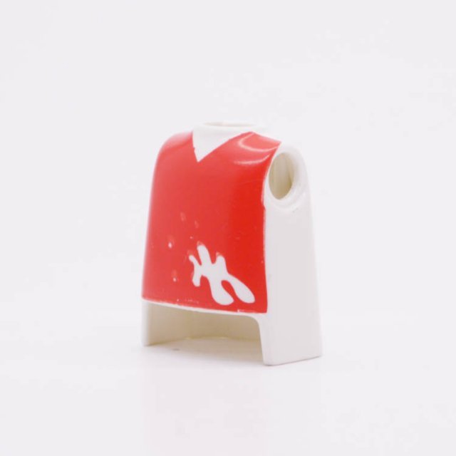 Playmobil 90010522 Torso Man Wit Rood - Torso Men White Red ,  groot uit kunststof in de kleur wit. Geschikt vanaf 3+.