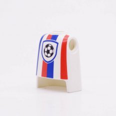 Playmobil p6840d3 Torso Man Wit Voetbal Shirt - Torso Men White Football Shirt