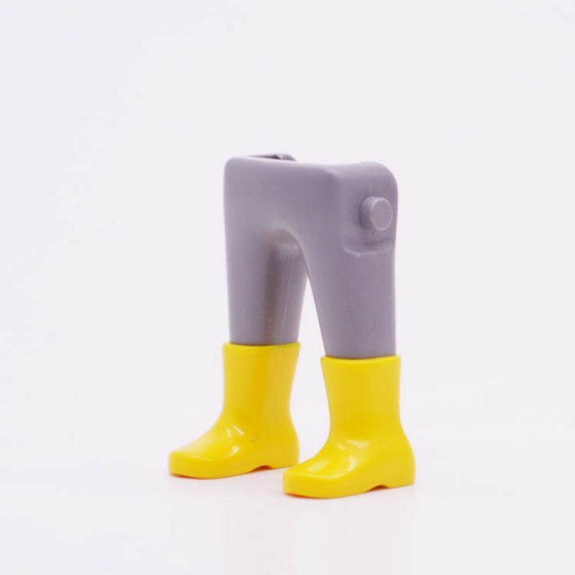 Playmobil 30278110 Benen Grijs Rubber Laarzen - Legs Grey Rubber Boots ,  groot uit kunststof in de kleur grijs. Geschikt vanaf 3+.