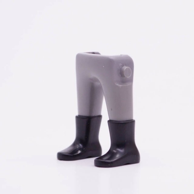 Playmobil 90010003 Benen Grijze Broek Zw Laarzen - Legs Grey Pants Bl Boots ,  groot uit kunststof in de kleur grijs. Geschikt vanaf 3+.