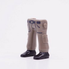Playmobil 90010033 Benen Grijze Cargobroek Zw Schoenen - Legs Grey Cargo Pants Bl Shoes
