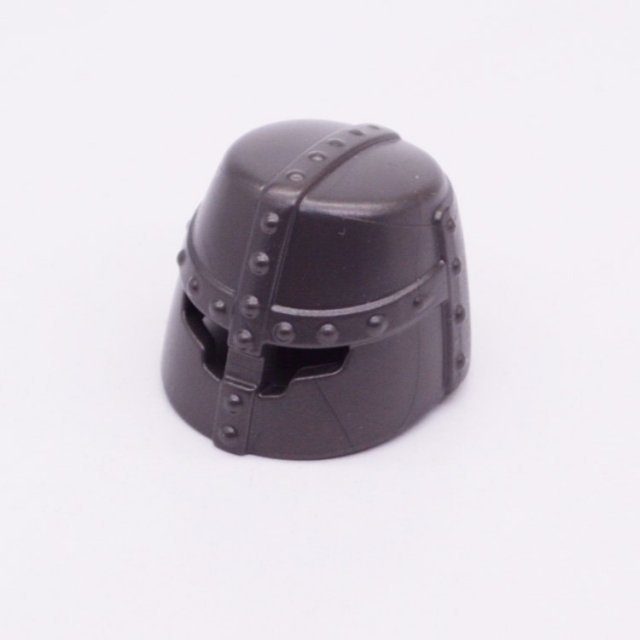 Playmobil 30217962 Helm Ridder - D.M - Helmet Knight ,  groot uit kunststof in de kleur d.metaal. Geschikt vanaf 3+.