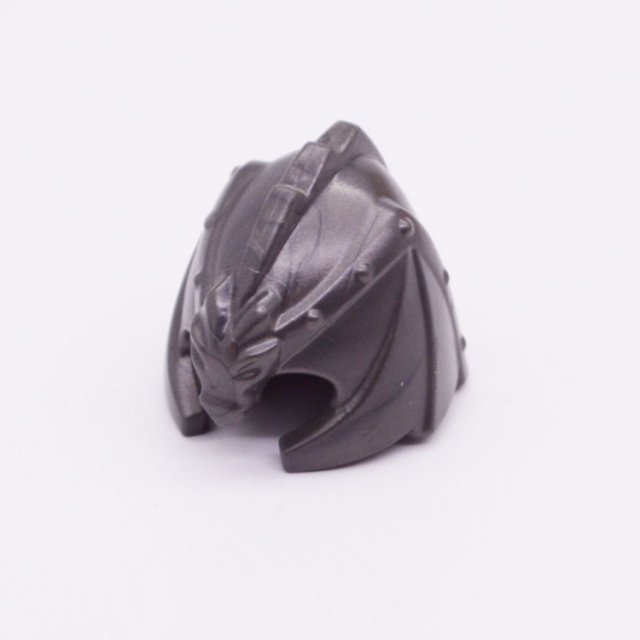 Playmobil 30228223 Helm Drakenkop - D.M - Helmet Dragon Head ,  groot uit kunststof in de kleur d.metaal. Geschikt vanaf 3+.