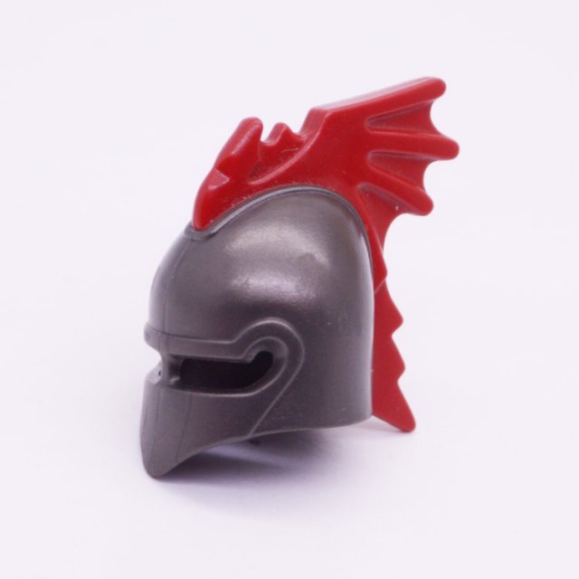 Playmobil 30236610 Helm Drakenvechter - R - Helmet Dragon Fighter ,  groot uit kunststof in de kleur grijs. Geschikt vanaf 3+.