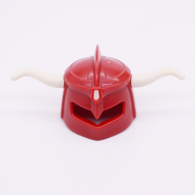 Playmobil 30237082 Helm Ridder Hoorns - Helmet Knight Horns ,  groot uit kunststof in de kleur rood. Geschikt vanaf 3+.