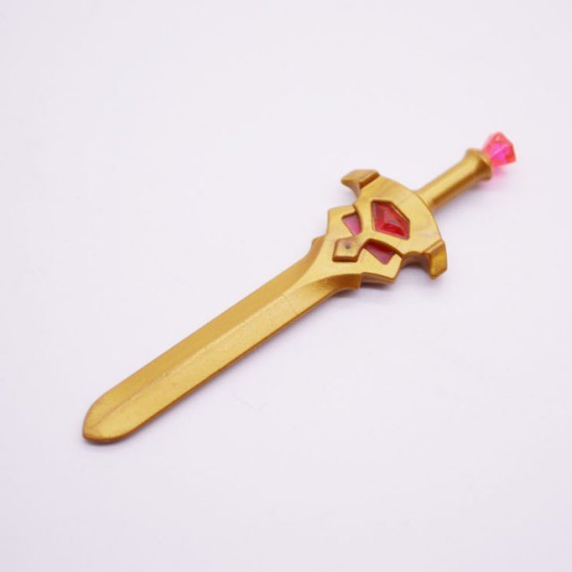 Playmobil 30204842 Zwaard Ridder Rood - Excalibur - Sword Knight Red ,  groot uit kunststof in de kleur goud. Geschikt vanaf 3+.