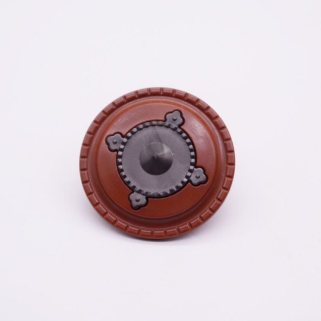 Playmobil 30048070 30048060 Schild Bruin m D Gr Inleg - Shield Brown w D Gr Inlay ,  groot uit kunststof in de kleur bruin. Geschikt vanaf 3+.