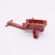 Playmobil 30218032 Kar Kanon Houder - Trolley Cannon Holder ,  groot uit kunststof in de kleur r.bruin. Geschikt vanaf 3+.