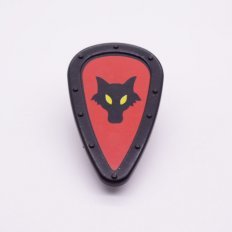 Playmobil 30621970 Schild Zw m Wolf Hoofd - Shield Bl w Wolf Head