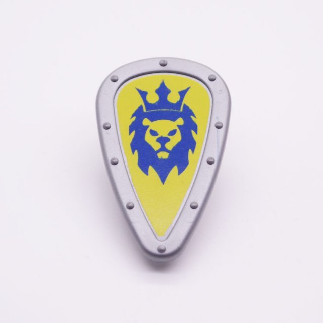 Playmobil 30625462 Schild Leeuw m Kroon Geel - Shield Lion w Crown Yellow ,  groot uit kunststof in de kleur grijs. Geschikt vanaf 3+.