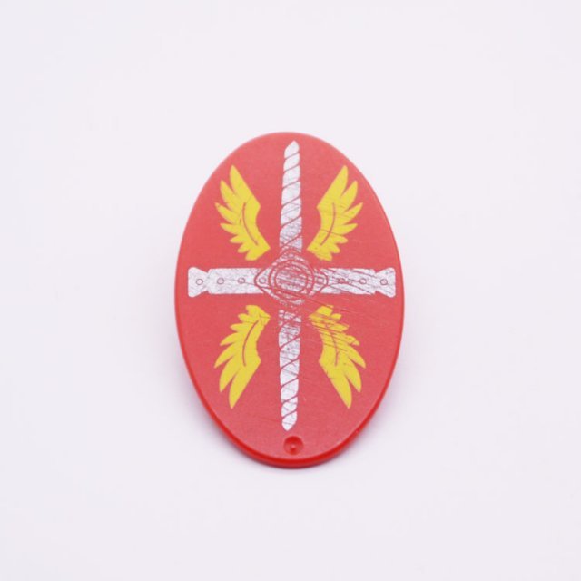Playmobil 30630052 Schild Ovaal v Romein - Shield Oval f Roman ,  groot uit kunststof in de kleur rood. Geschikt vanaf 3+.