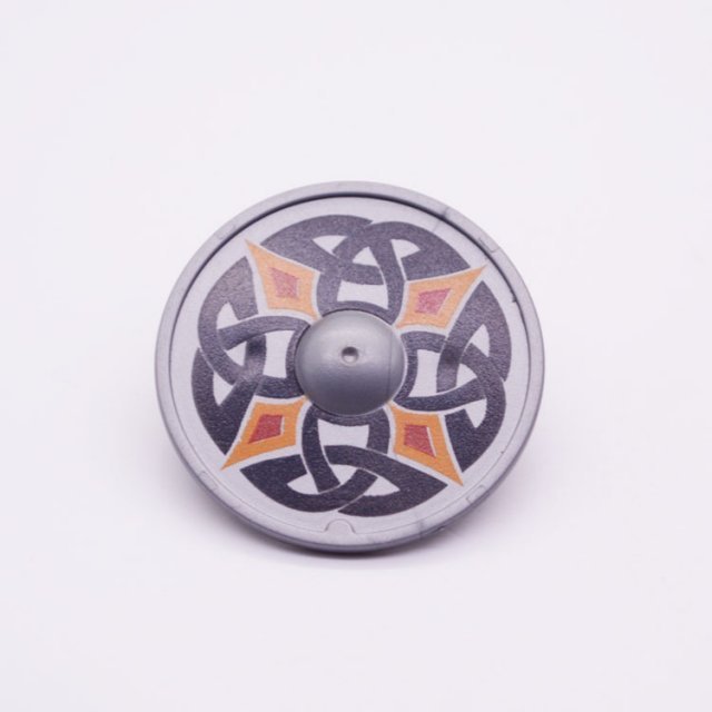 Playmobil 30631444 Schild Rond Grijs - Shield Round Grey ,  groot uit kunststof in de kleur grijs. Geschikt vanaf 3+.