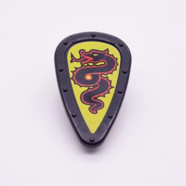 Playmobil 30636662 Schild Ge m Draak - Shield Ye w Dragon ,  groot uit kunststof in de kleur zwart. Geschikt vanaf 3+.