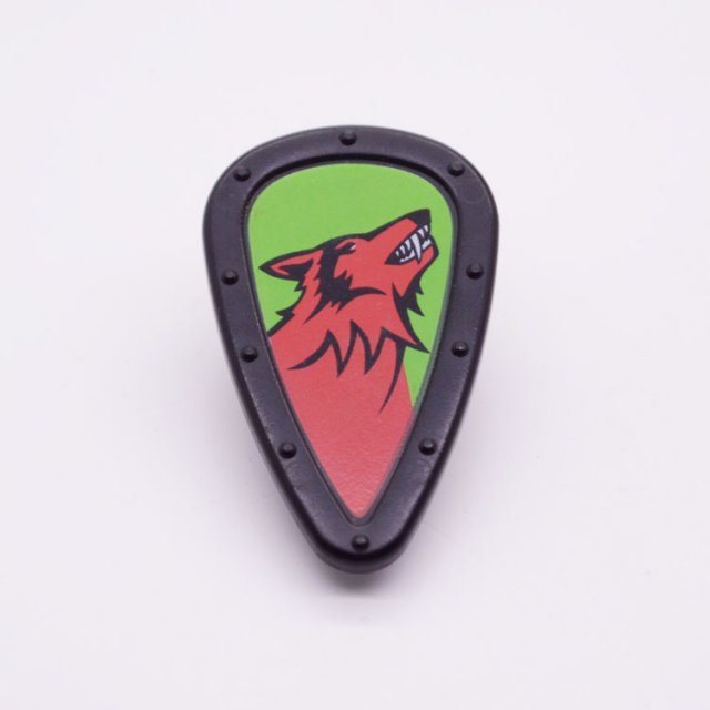 Playmobil 30636682 Schild Gr m Wolf - Shield Gr w Wolf ,  groot uit kunststof in de kleur zwart. Geschikt vanaf 3+.