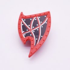 Playmobil 30647382 Schild Rood m Zw Print - Shield Red w Bl Print