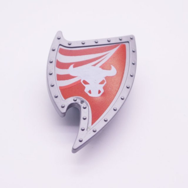 Playmobil p4763a Schild Ro m Gr Stier - Shield Re w Gr Bull Head ,  groot uit kunststof in de kleur grijs. Geschikt vanaf 3+.