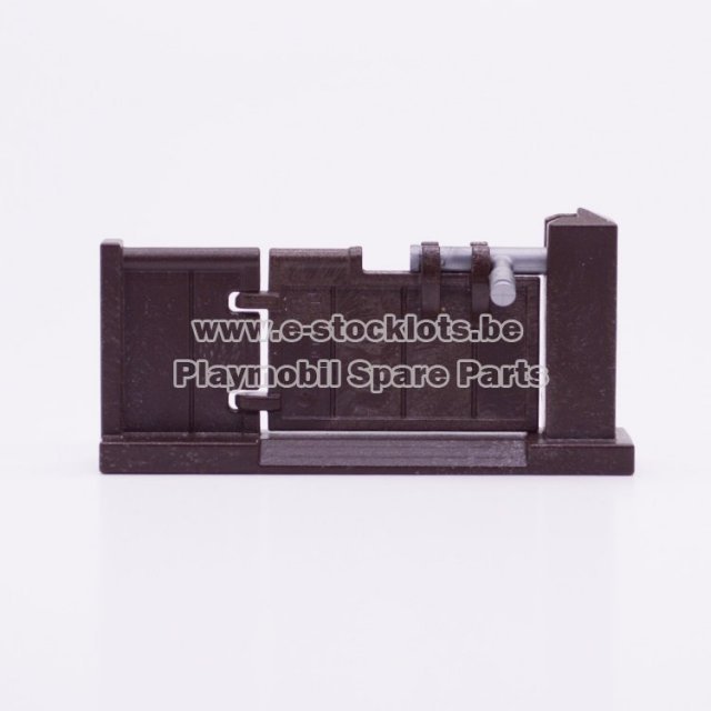 Playmobil 30027452 Staldeur m Vergrendeling - Stable Door w Lock ,  groot uit kunststof in de kleur bruin. Geschikt vanaf 3+.