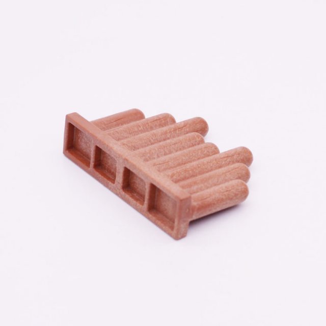 Playmobil 30206450 Palissade Muur Laag - BR - Wall Logs Low ,  groot uit kunststof in de kleur bruin. Geschikt vanaf 3+.