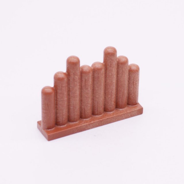 Playmobil 30206450 Palissade Muur Laag - BR - Wall Logs Low ,  groot uit kunststof in de kleur bruin. Geschikt vanaf 3+.