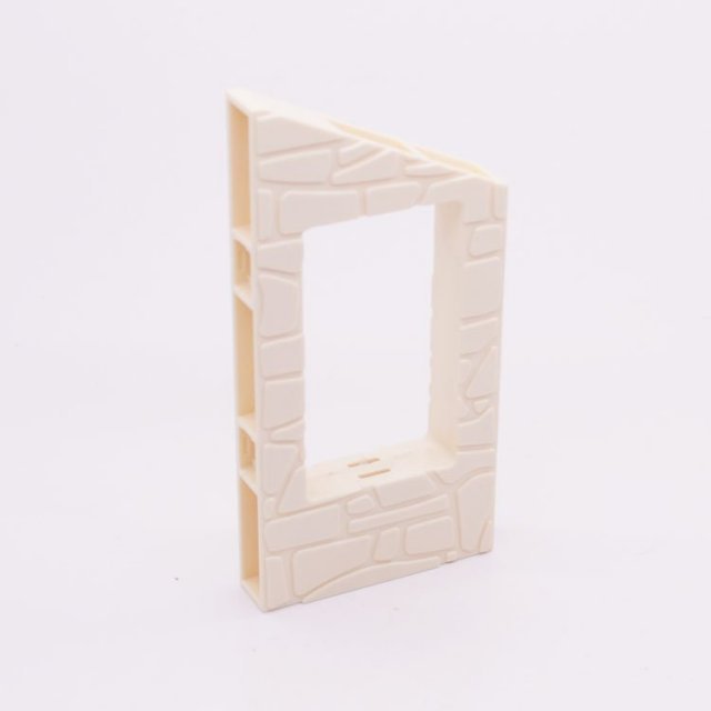 Playmobil 30211440 Muur Schuin Venster - 60/120 - Stone Wall Window ,  groot uit kunststof in de kleur creme. Geschikt vanaf 3+.