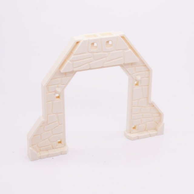 Playmobil 30211520 Gevel Dak Steen - Wall Roof Stone ,  groot uit kunststof in de kleur creme. Geschikt vanaf 3+.