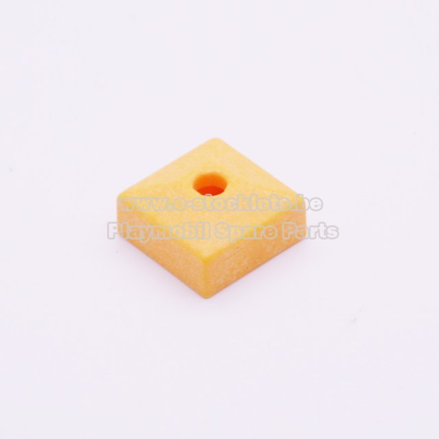 Playmobil 30226553 Sluitsteen Pilaar Gat - Pillar Cap Hole ,  groot uit kunststof in de kleur oranje. Geschikt vanaf 3+.