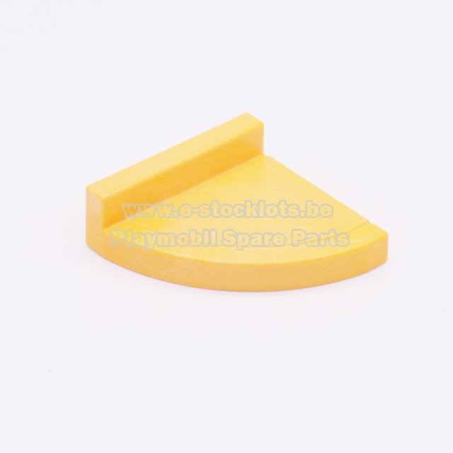Playmobil 30226603 Stoep Hoek Gebogen - Sidewalk Corner Curved ,  groot uit kunststof in de kleur oranje. Geschikt vanaf 3+.