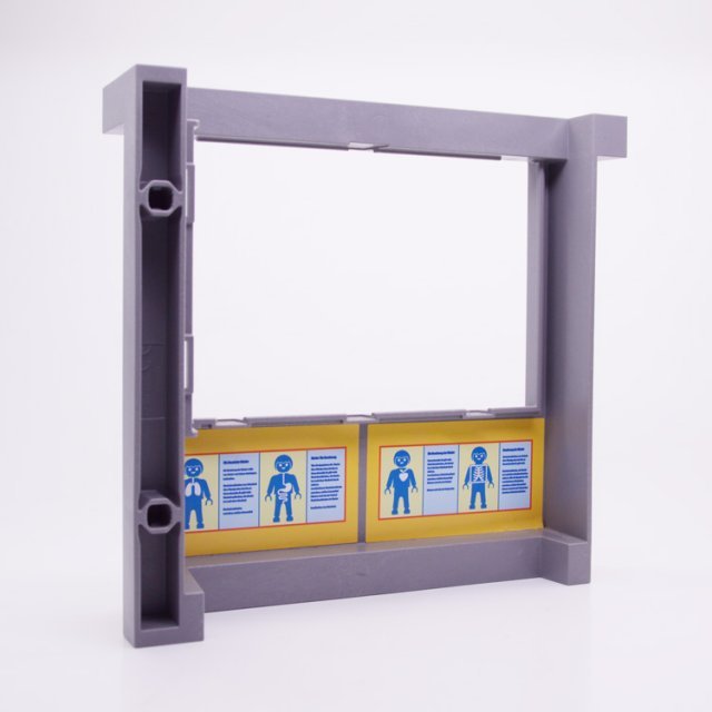 Playmobil 30239483 Voorgevel Kinderziekenhuis - 180x165 - Front Facade Childrens Hospital ,  groot uit kunststof in de kleur grijs. Geschikt vanaf 3+.