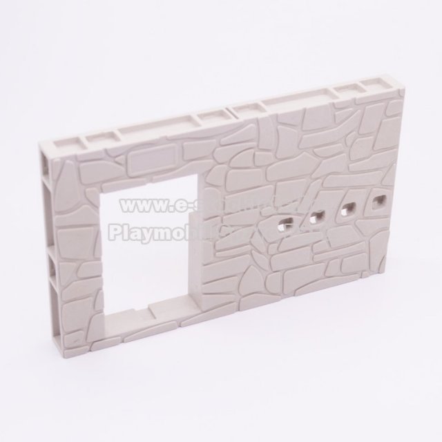 Playmobil 30240702 Muur Deuropening - Wall Hole Door ,  groot uit kunststof in de kleur grijs. Geschikt vanaf 3+.
