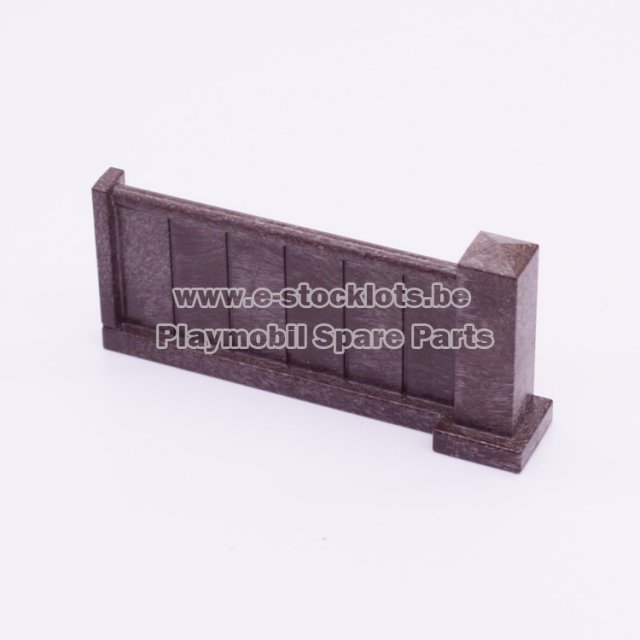 Playmobil 30240732 Stalmuur Paardenbox - Stable Wall Horse Box ,  groot uit kunststof in de kleur bruin. Geschikt vanaf 3+.