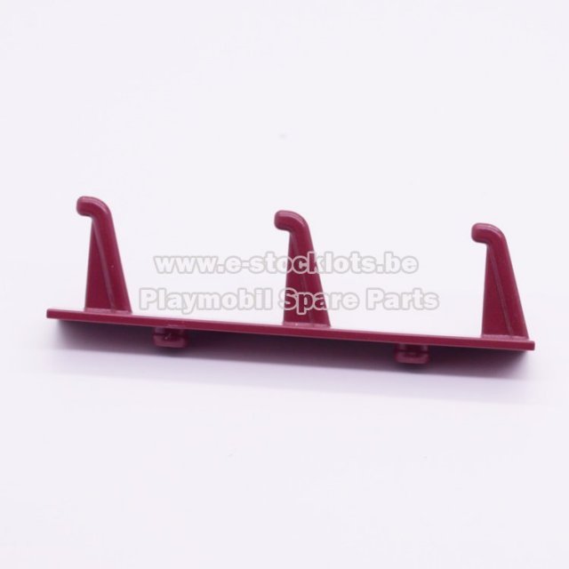 Playmobil 30241252 Muurbevestiging 3 Haken - Wall Att. 3 Hooks ,  groot uit kunststof in de kleur bruin. Geschikt vanaf 3+.