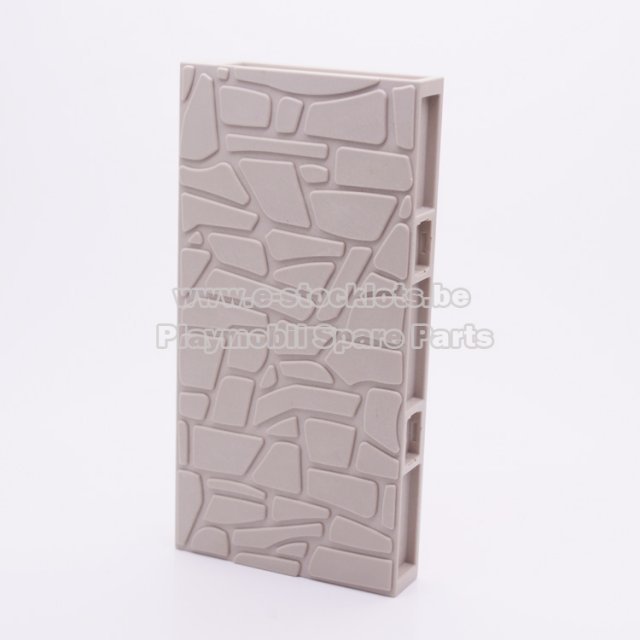 Playmobil 30241532 Muur Inbouwkast - Wall Stonework ,  groot uit kunststof in de kleur grijs. Geschikt vanaf 3+.