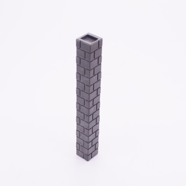 Playmobil 30243372 Hoek Verbindingsstuk Muren - 120x15x15 - Corner Connecting Strip Walls ,  groot uit kunststof in de kleur d.grijs. Geschikt vanaf 3+.