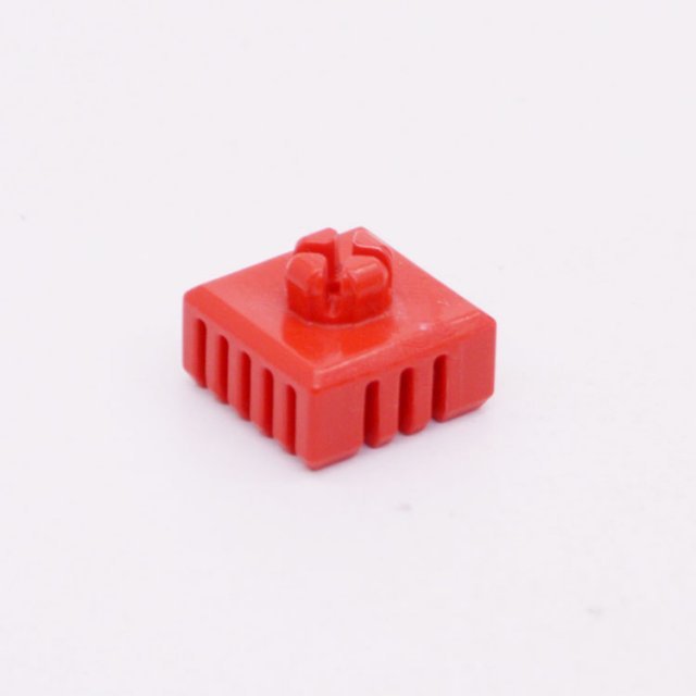 Playmobil 30273020 Bouwsteen Vierkant - 15x15x7 5 - Connector Square ,  groot uit kunststof in de kleur rood. Geschikt vanaf 3+.