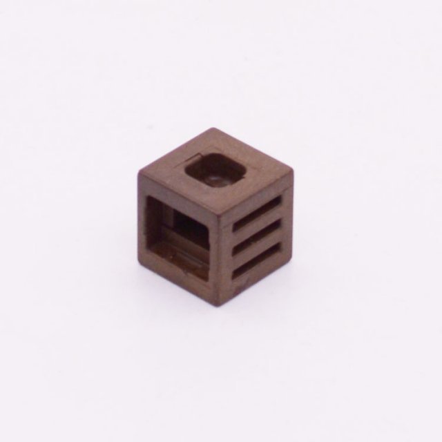 Playmobil 30296020 Bouwsteen Kubus - 15/15/15 - Connector Block ,  groot uit kunststof in de kleur bruin. Geschikt vanaf 3+.