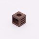 Playmobil 30296020 Bouwsteen Kubus - 15/15/15 - Connector Block ,  groot uit kunststof in de kleur bruin. Geschikt vanaf 3+.