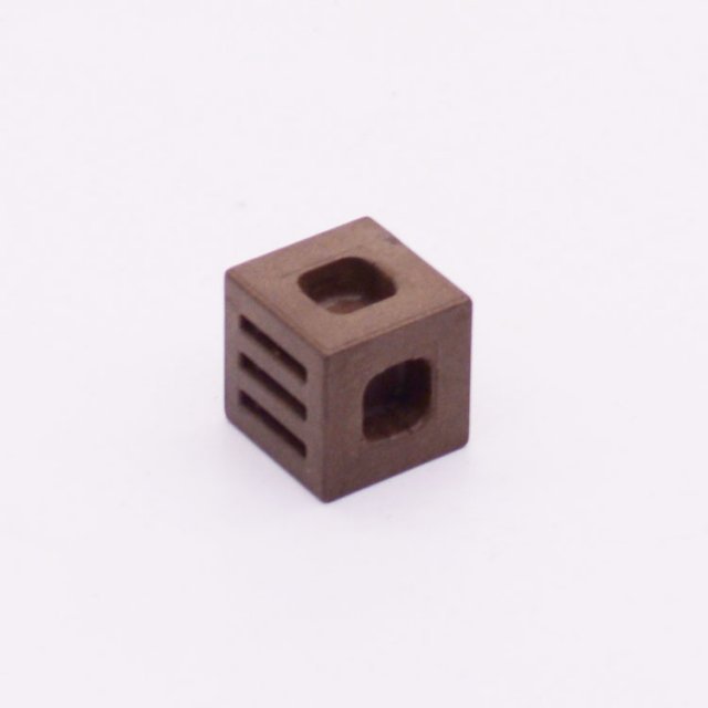 Playmobil 30296020 Bouwsteen Kubus - 15/15/15 - Connector Block ,  groot uit kunststof in de kleur bruin. Geschikt vanaf 3+.