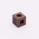 Playmobil 30296020 Bouwsteen Kubus - 15/15/15 - Connector Block ,  groot uit kunststof in de kleur bruin. Geschikt vanaf 3+.
