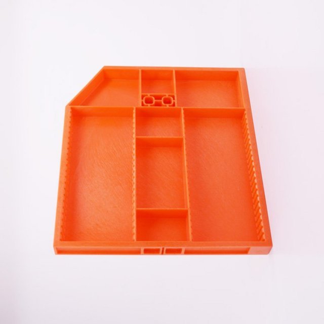 Playmobil 30461422 Muur m Inbouwkasten - 150x165 - Wall w Build-in Cabinets ,  groot uit kunststof in de kleur oranje. Geschikt vanaf 3+.
