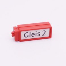 Playmobil 30612420 Bord Treinstation - Gleis 2 - Sign Train Station