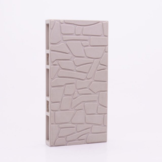 Playmobil 30206520 Muur Steenmotief Li Gr - 60/120 - Wall Stonework Li Gr ,  groot uit kunststof in de kleur l.grijs. Geschikt vanaf 3+.