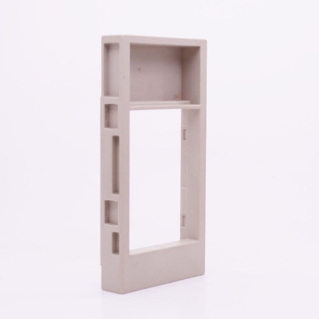 Playmobil 30206530 Muur Steenmotief Raam - 60/120 - Wall Stonework Window ,  groot uit kunststof in de kleur l.grijs. Geschikt vanaf 3+.