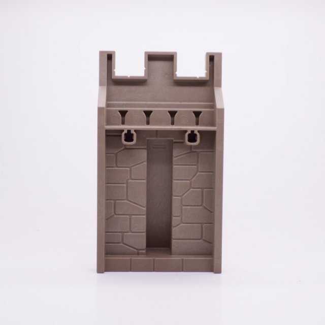 Playmobil 30218462 Kasteelmuur Kantelen - 90/160 - Castle Wall Crenellations ,  groot uit kunststof in de kleur grijs. Geschikt vanaf 3+.